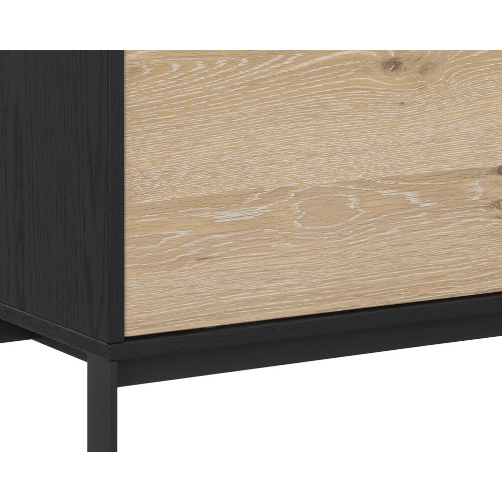Rosso 80 inch Black / Brown / Matte Black Media Console & Cabinet